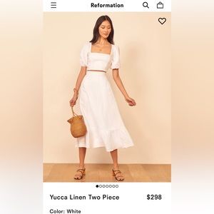Reformation Yucca Linen Two Piece